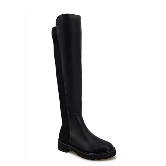New KENSIE Black Welles Mixed Media tall Boots Over the Knee 6.5 - Picture 1 of 6
